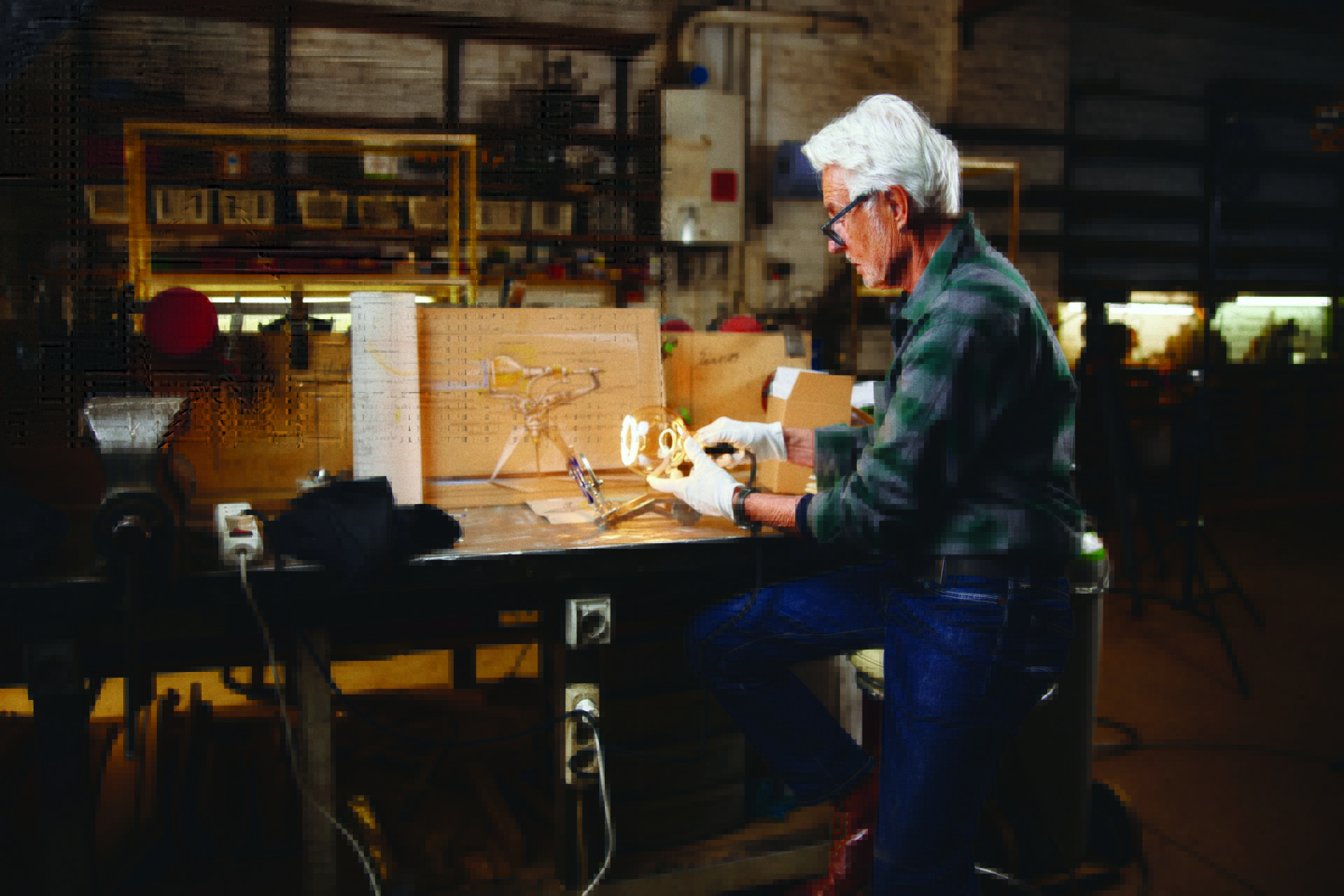 Frank Buchwald dans son atelier