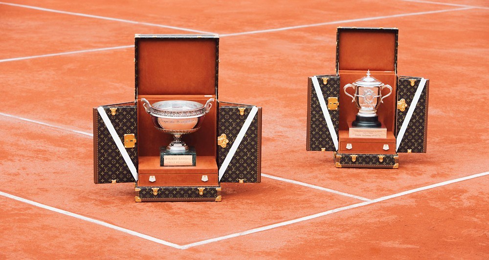 Les deux malles « trophées » Louis Vuitton pour Roland-Garros
