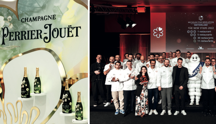 Perrier-Jouët, champagne partenaire du Guide Michelin