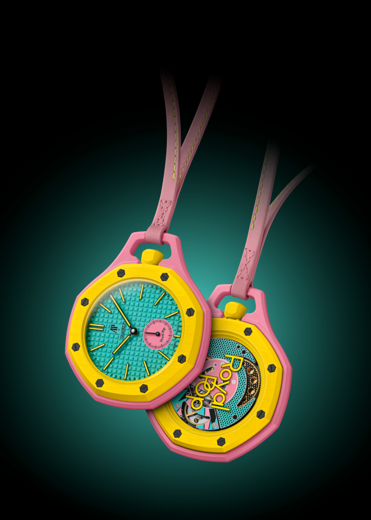 Montres Royal Pop colorées Audemars Piguet Swatch design pop horlogerie